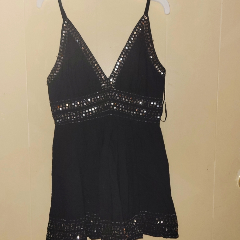 Black spaghetti strap top